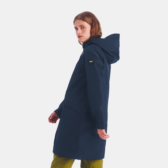 Aigle The Gore-tex Mid-length Coats Women Blue ZA-38415